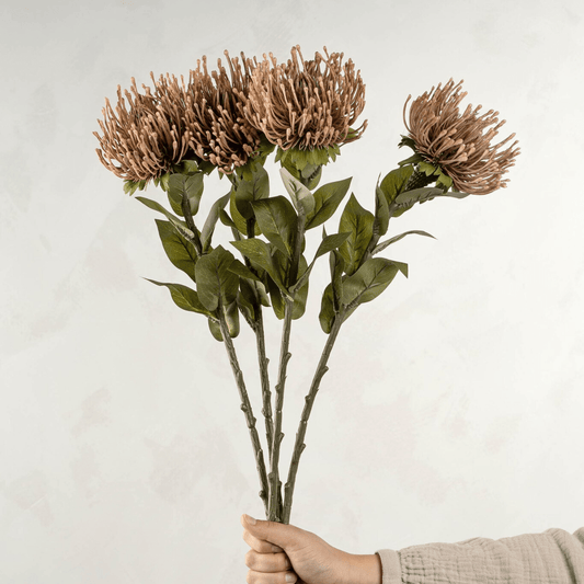 Artificial Pinhead Protea Floral Sprig