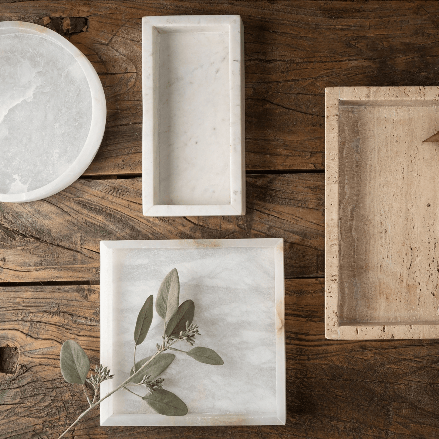 Natural Stone Alabaster Decorative Tray