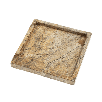 Marble Aged Brown Tray