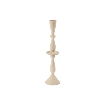 Century Cream Taper Candle Holder