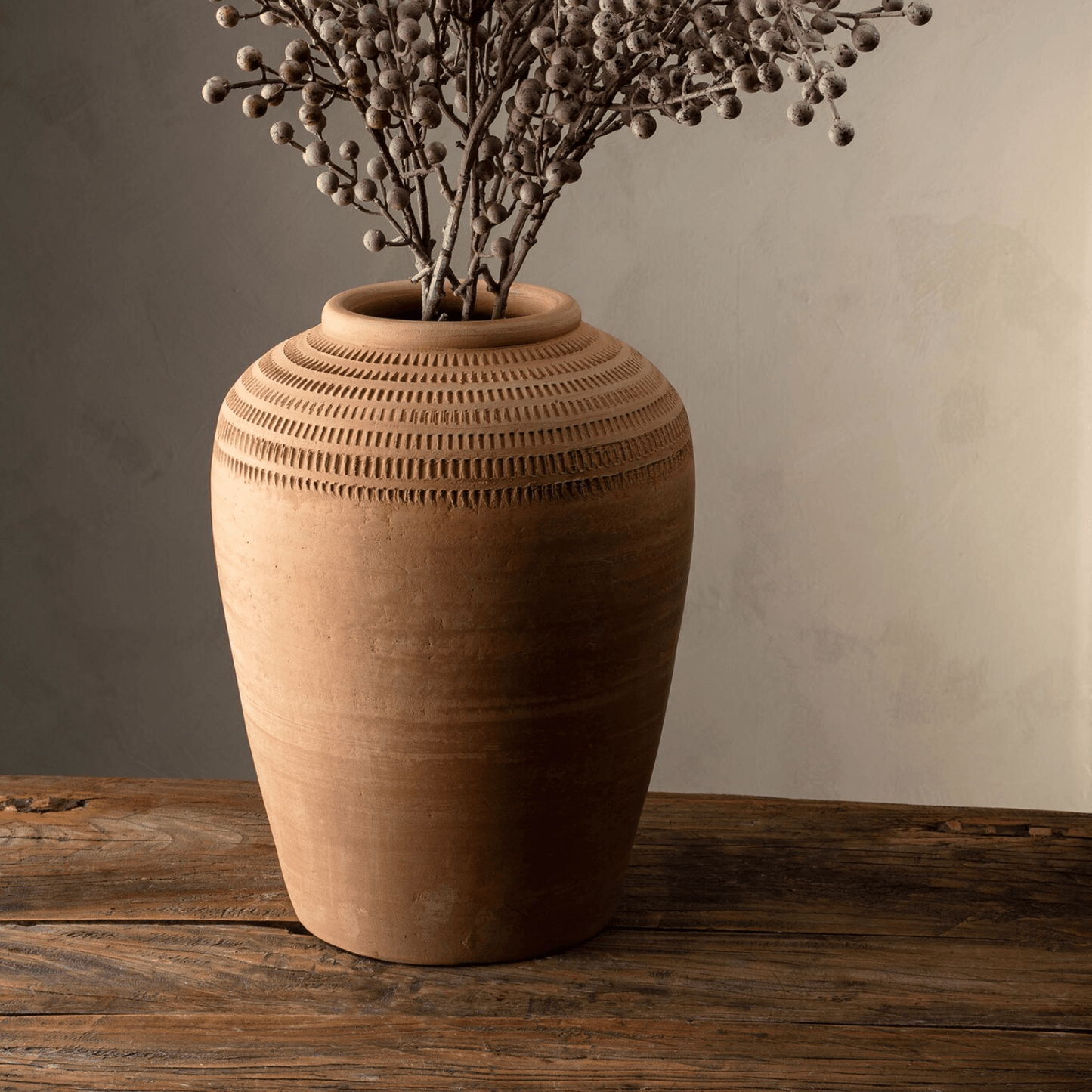 Rustic Terra Cotta Pottery Vase