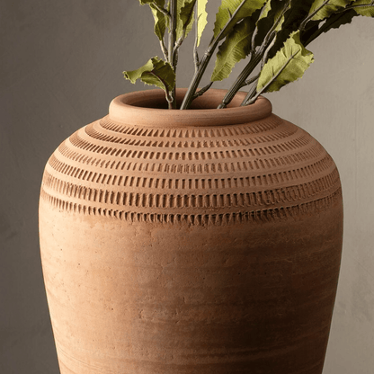 Rustic Terra Cotta Pottery Vase