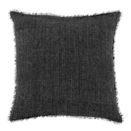 Cambri Charcoal Linen Pillow