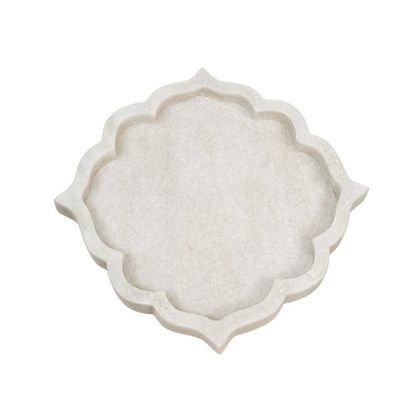 Elegant Arabesque Marble Serving Tray - LndmarkClub USA