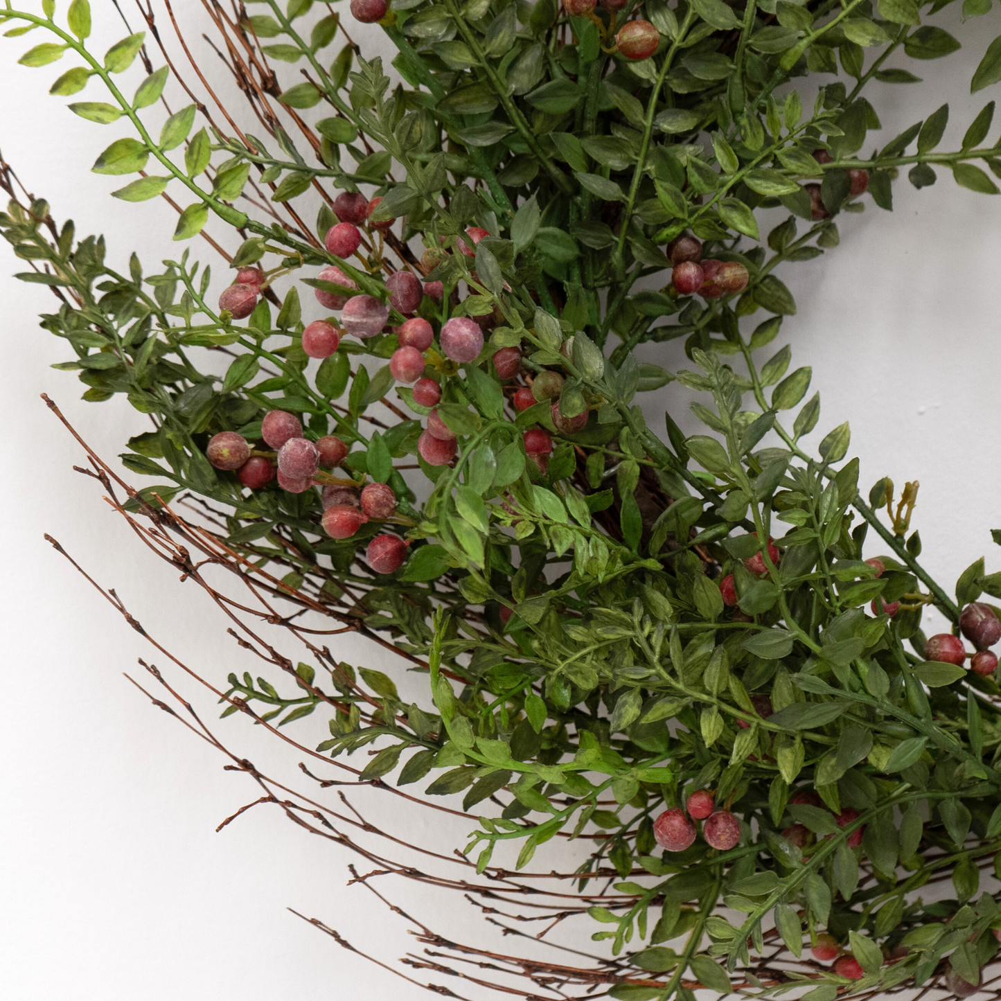 Elegant 24" Burgundy Berry Wreath - LndmarkClub USA