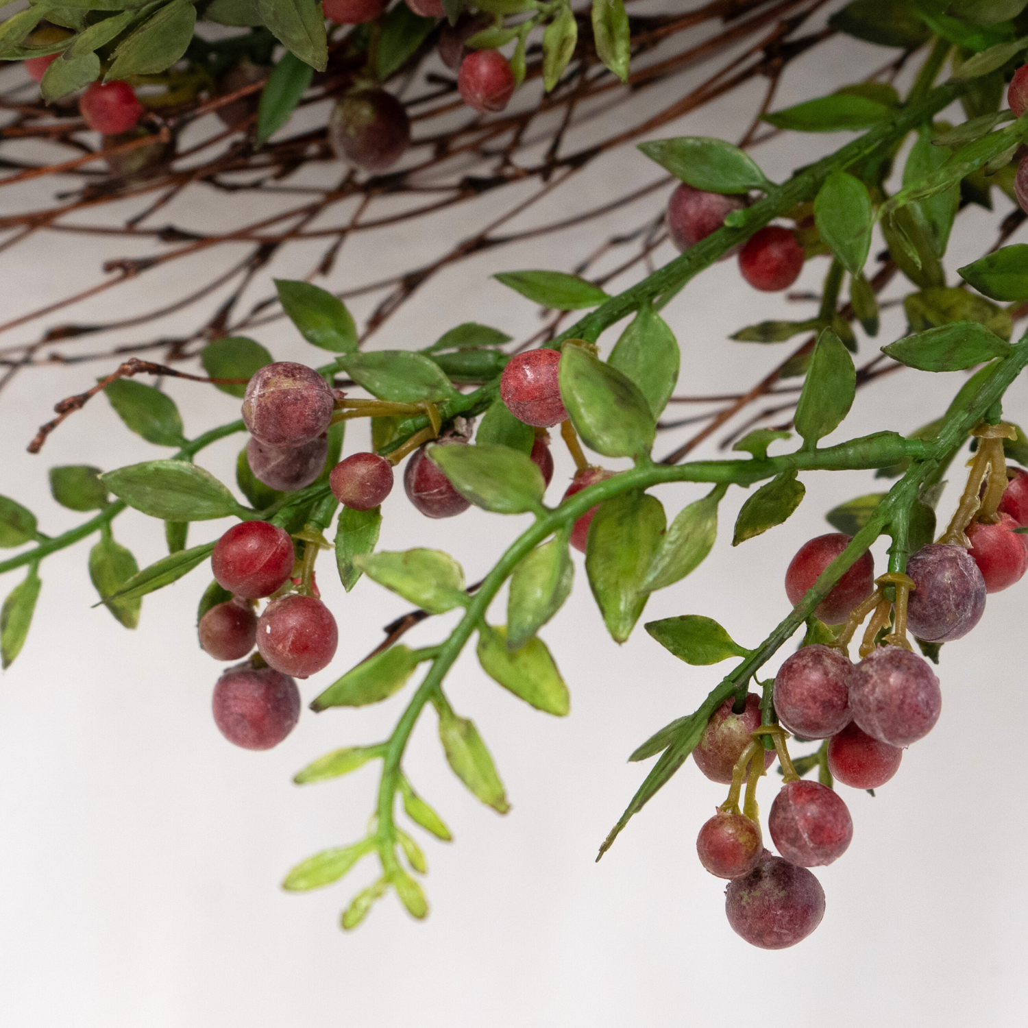 Elegant 24" Burgundy Berry Wreath - LndmarkClub USA