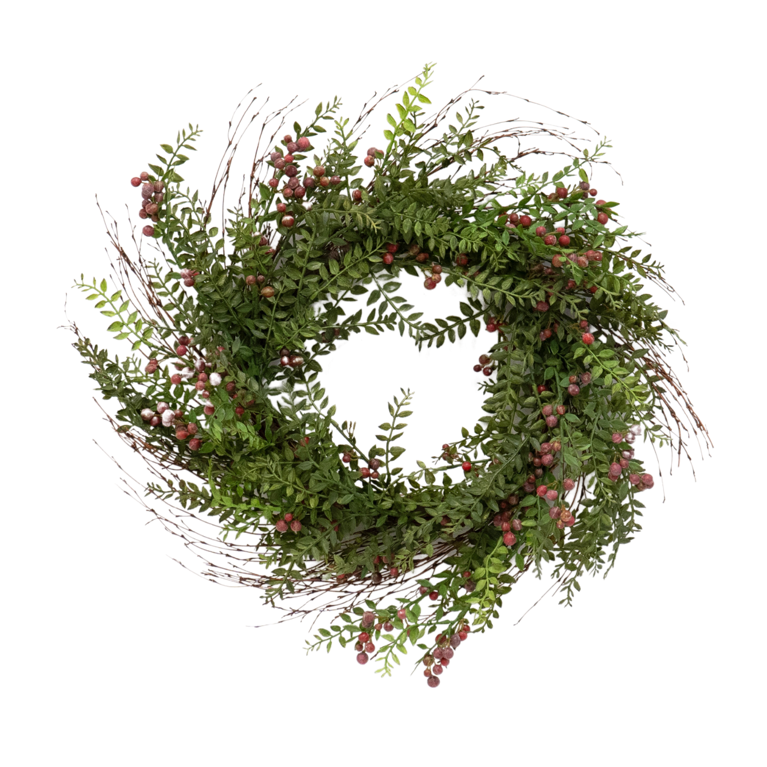 Elegant 24" Burgundy Berry Wreath - LndmarkClub USA