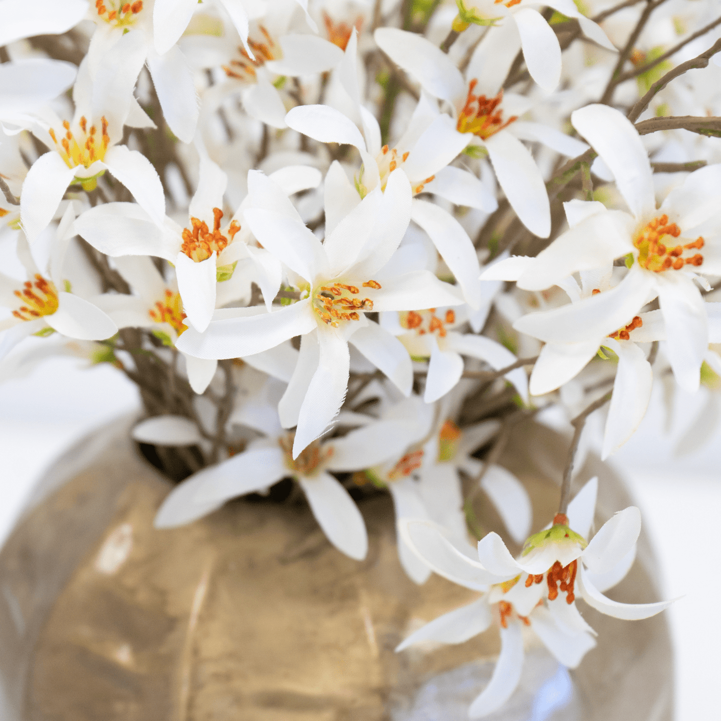 Artificial White Forsythia Stem Bundle - LndmarkClub USA