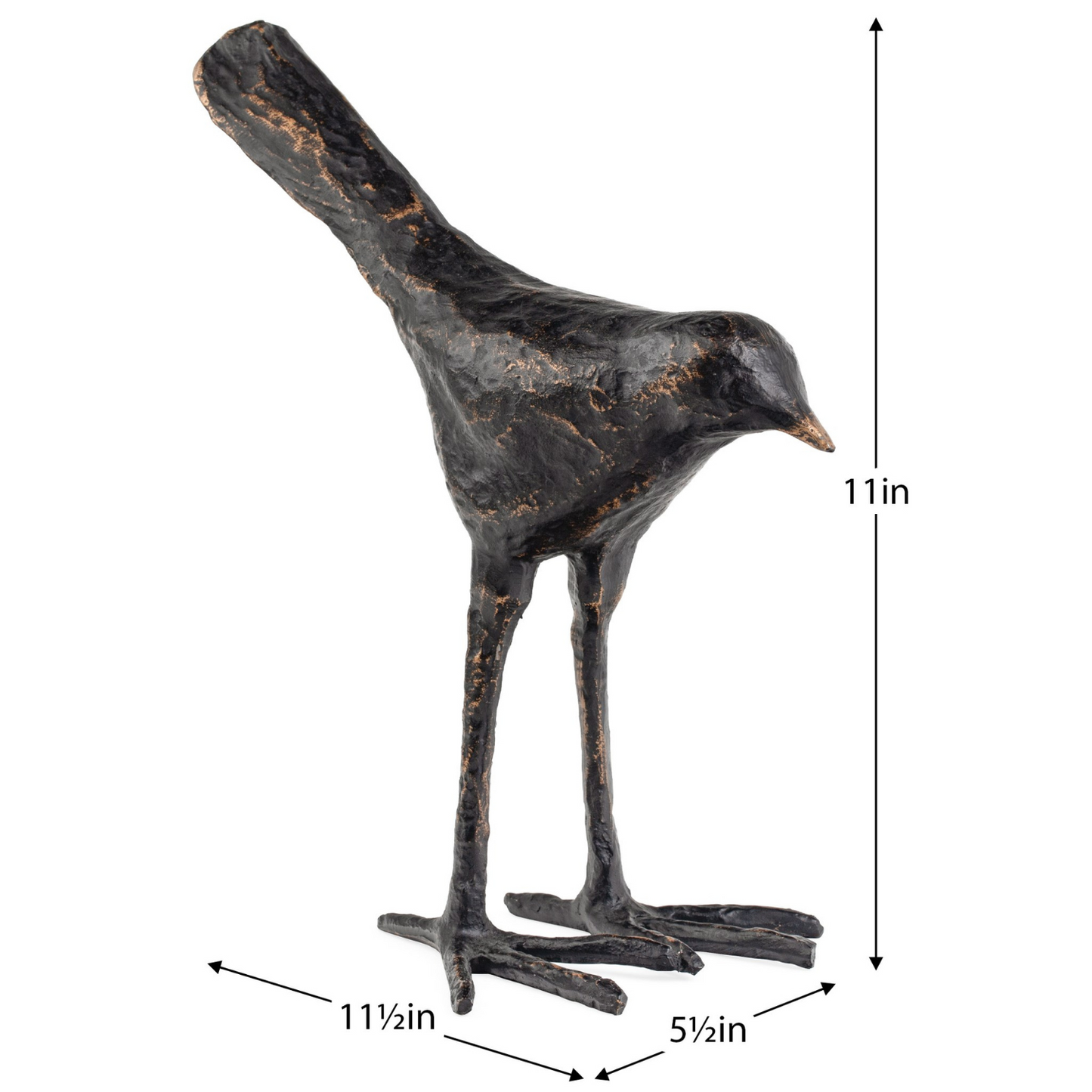 Decorative Bronzed Raven Bird