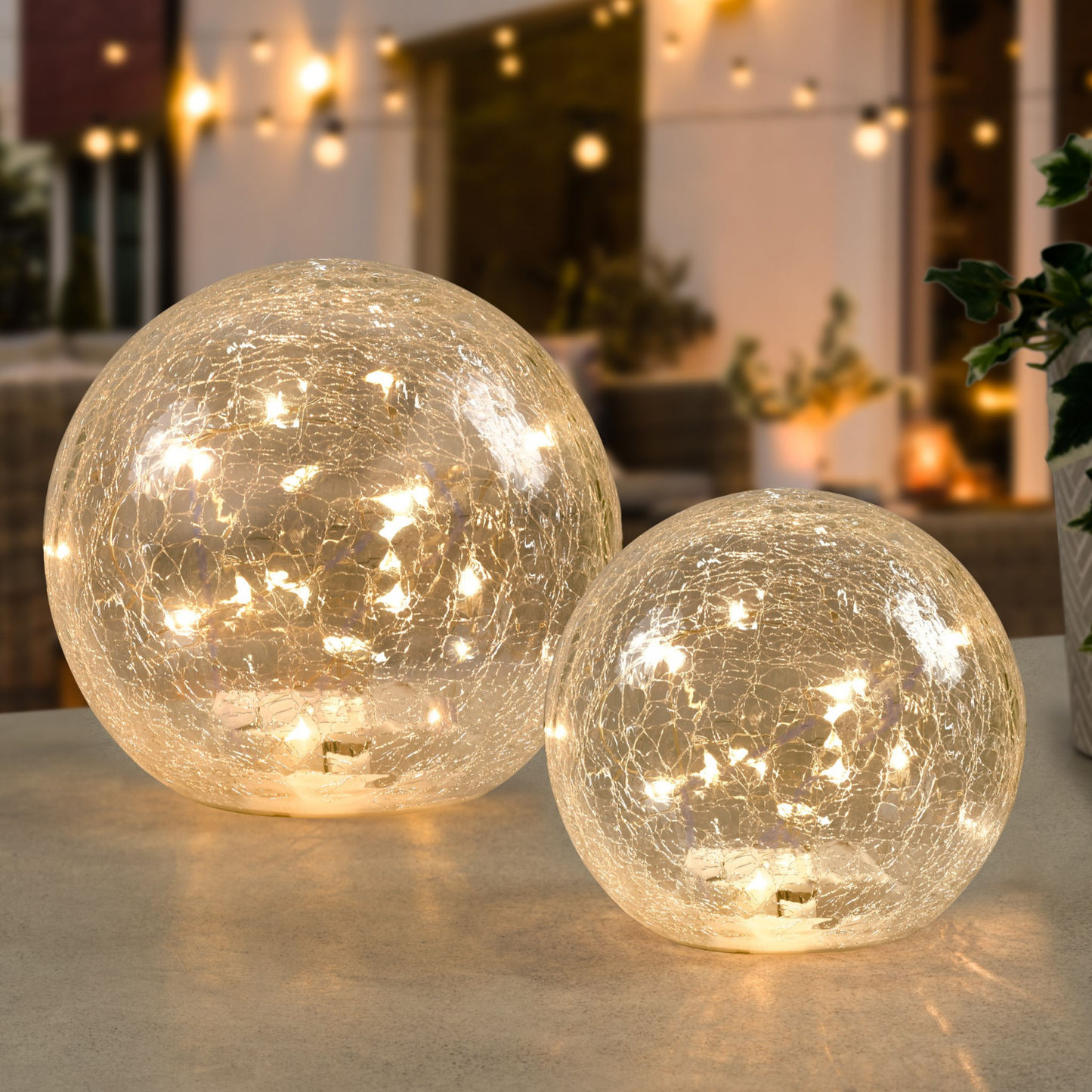 Crackle LED Glass Globe Light - LndmarkClub USA