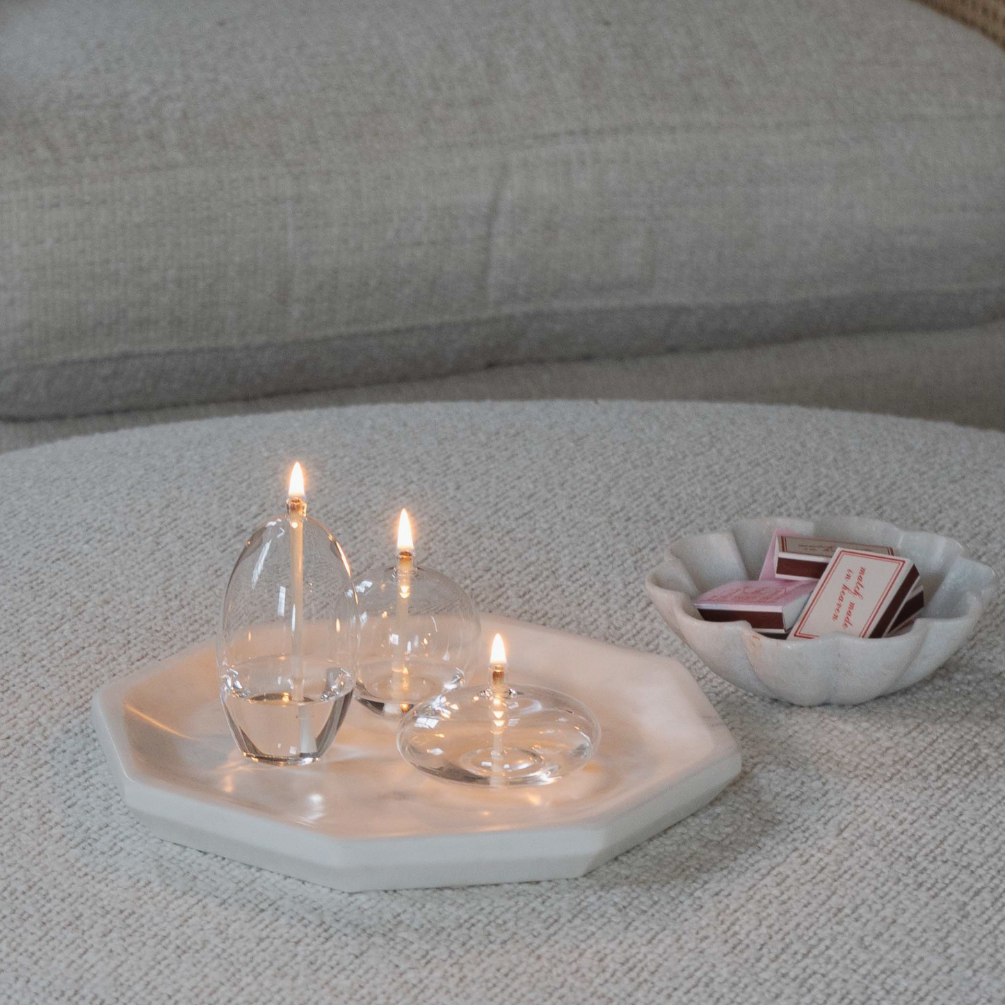 Hexagon Marble Candle Tray - LndmarkClub USA