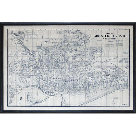 Greater Toronto Map Wall Art - LndmarkClub USA