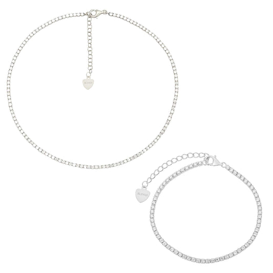 Nadine Silver Tennis Jewelry Set - LndmarkClub USA