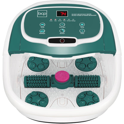 Automatic Heated Shiatsu Massage Foot Bath Spa w/ Pumice Stone