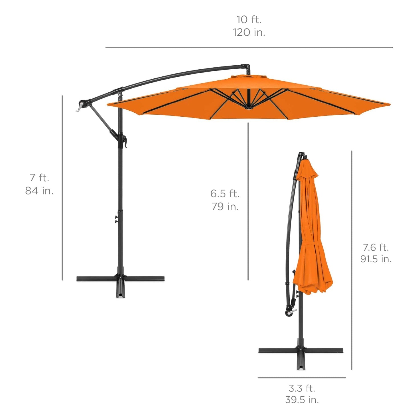 Offset Hanging Patio Umbrella - 10ft