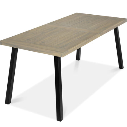 Acacia Wood Dining Table for 6 - Indoor & Outdoor Use