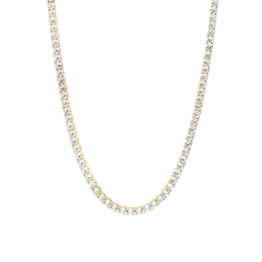 TATIANA TENNIS NECKLACE - GOLD - LndmarkClub USA