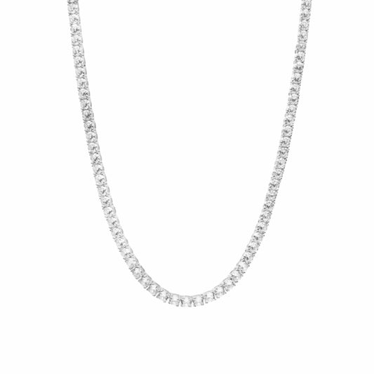 TATIANA TENNIS NECKLACE - SILVER - LndmarkClub USA