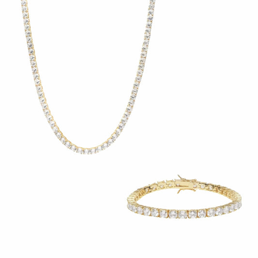 TATIANA GOLD TENNIS JEWELRY SET - LndmarkClub USA