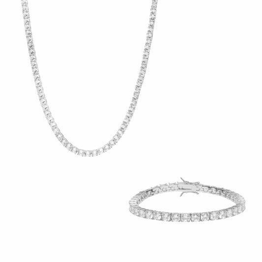 TATIANA SILVER TENNIS JEWELRY SET - LndmarkClub USA