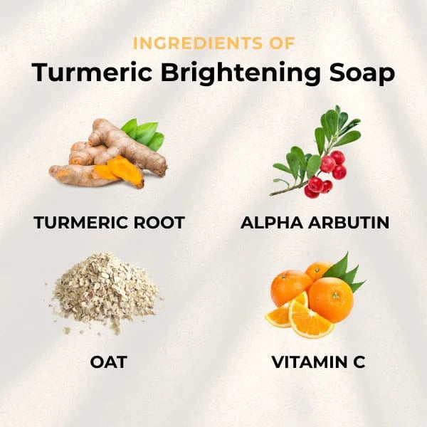 Turmeric Brightening Soap (with Vitamin C, Alpha Arbutin, Oat)