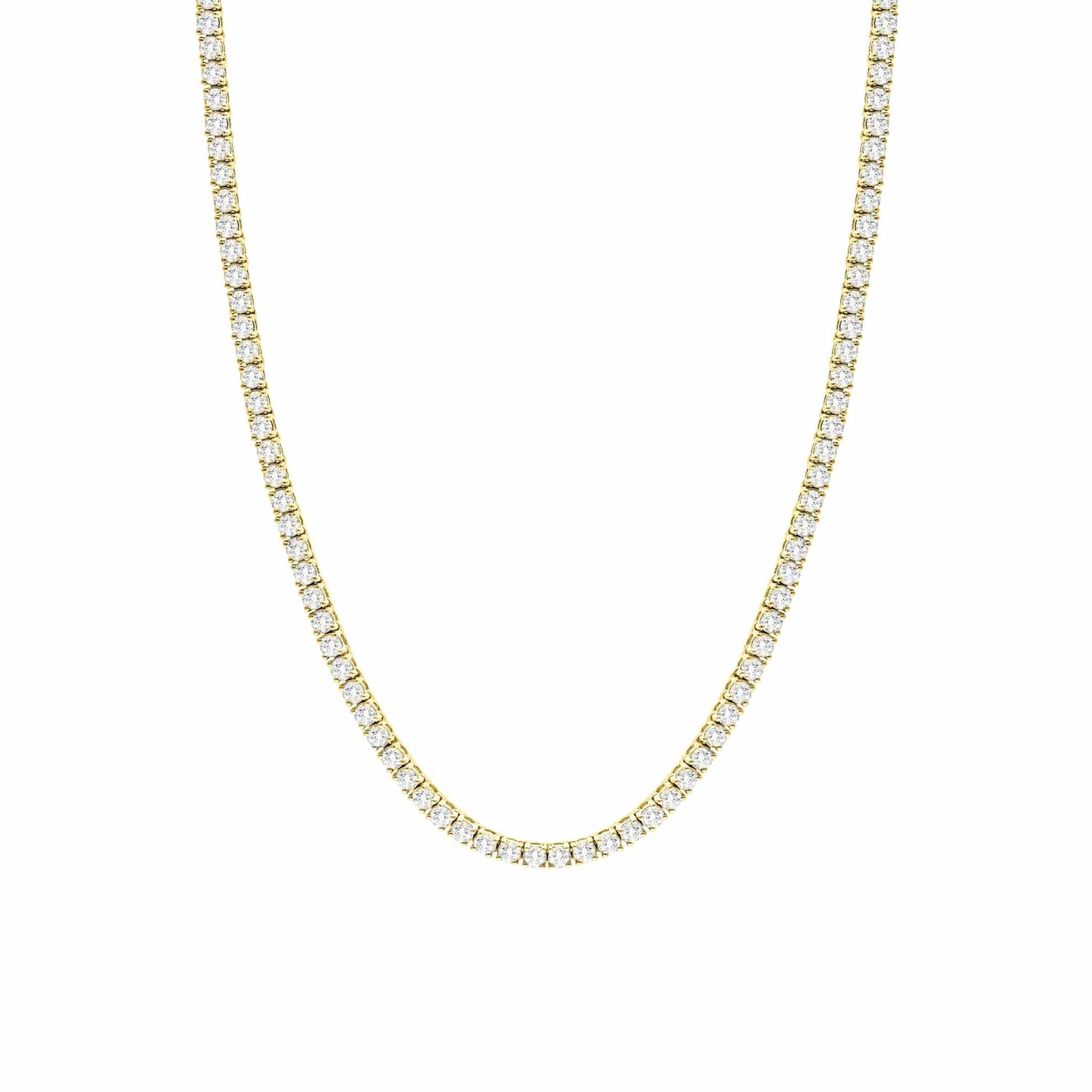 TYRA GOLD TENNIS NECKLACE - LndmarkClub USA