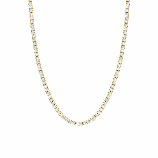 TYRA GOLD TENNIS NECKLACE - LndmarkClub USA