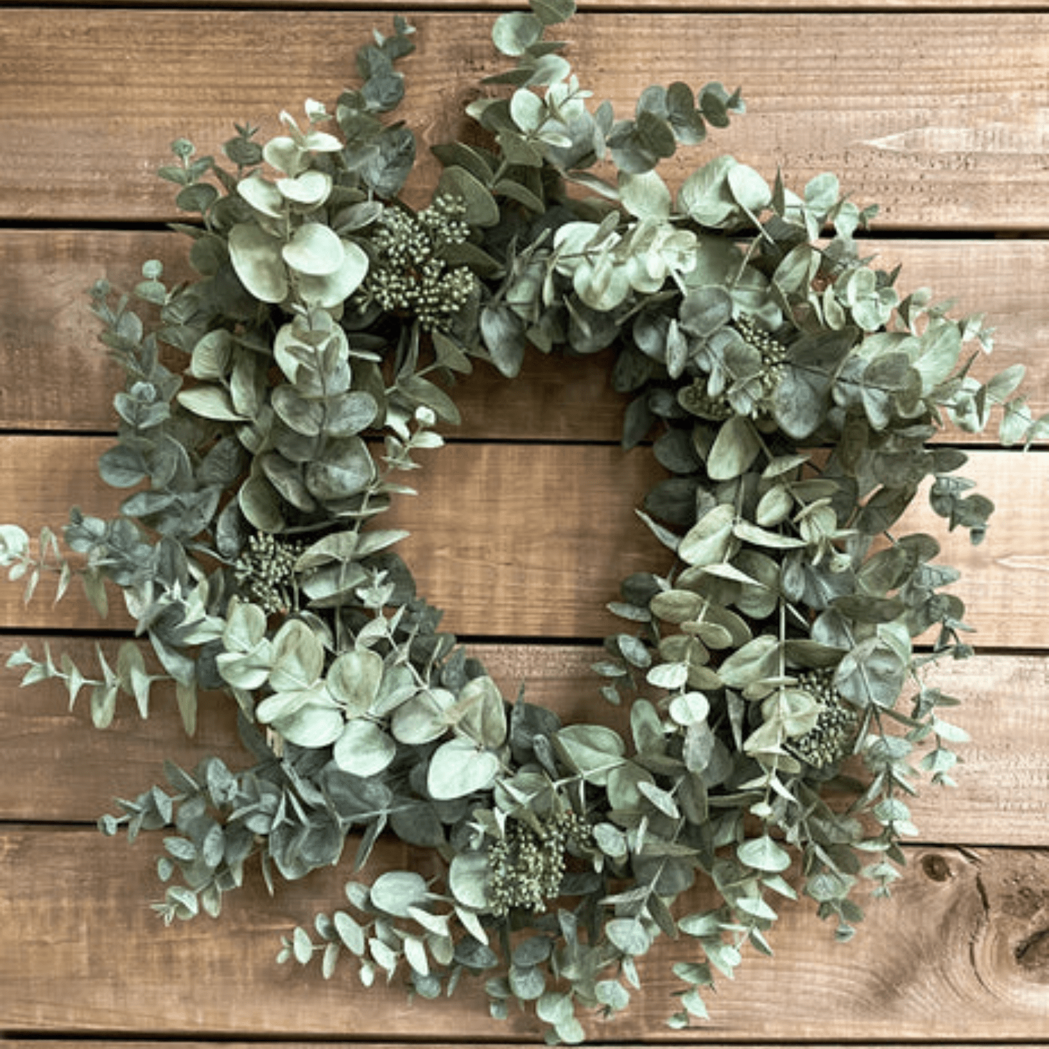 Artificial Seeded Eucalyptus 24" Door Wreath - LndmarkClub USA