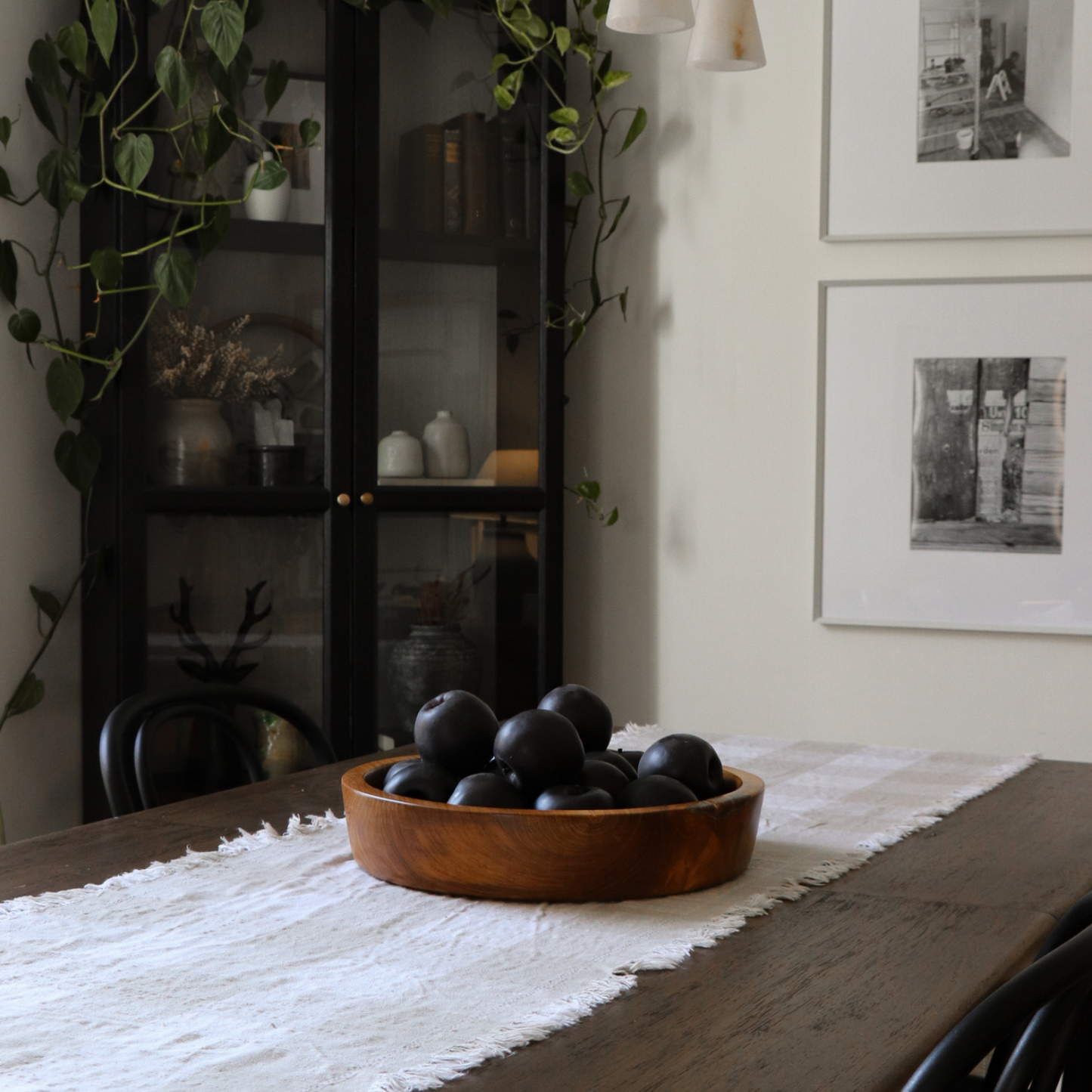 Low Wooden Table Bowl