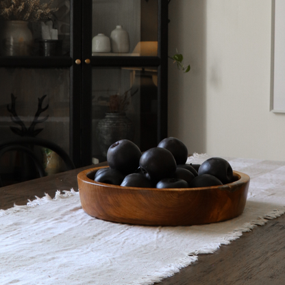 Low Wooden Table Bowl