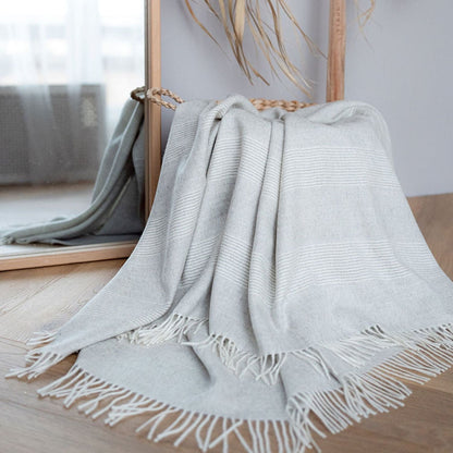 Brie Striped Alpaca Throw - LndmarkClub USA