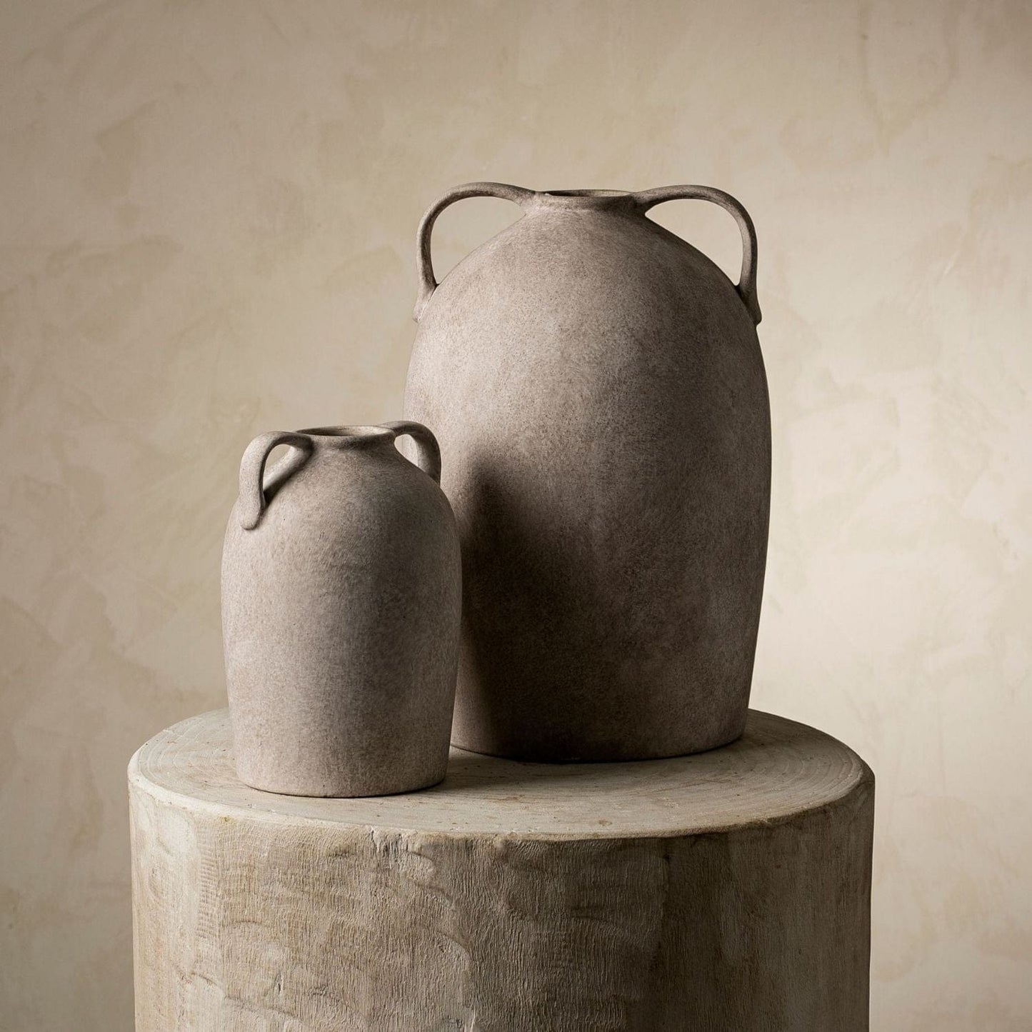 Ash Beige Stoneware Vase - LndmarkClub USA