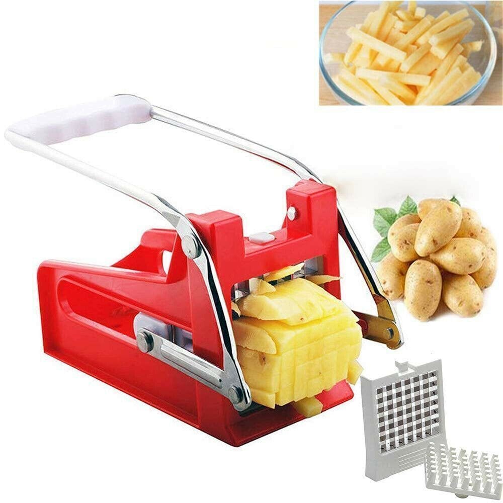 Potato Chipper French Fries Slicer Chip Maker Cutter Chopper With 2 Blades - FREE SHIPPING