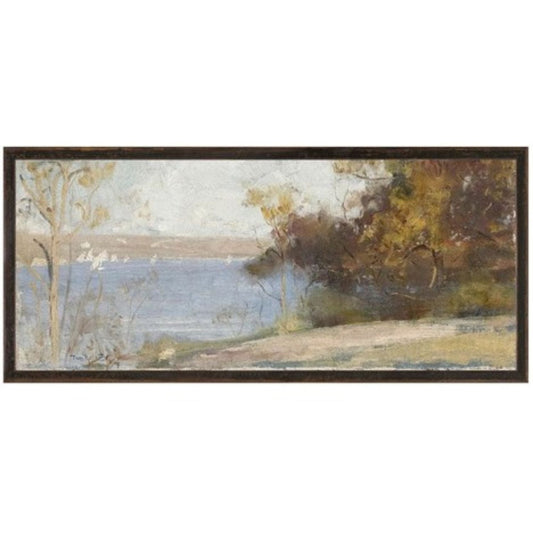 Dark Wood Lakeside Wall Art - LndmarkClub USA