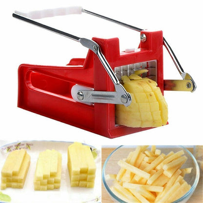 Potato Chipper French Fries Slicer Chip Maker Cutter Chopper With 2 Blades - FREE SHIPPING