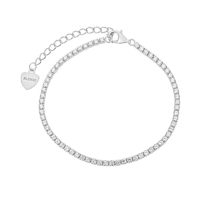 Dazzling Silver Tennis Bracelet - Nadine - LndmarkClub USA