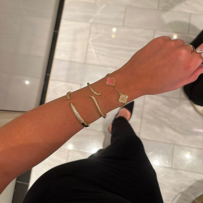 Kylie Gold Pave Cuff Bracelet - LndmarkClub USA