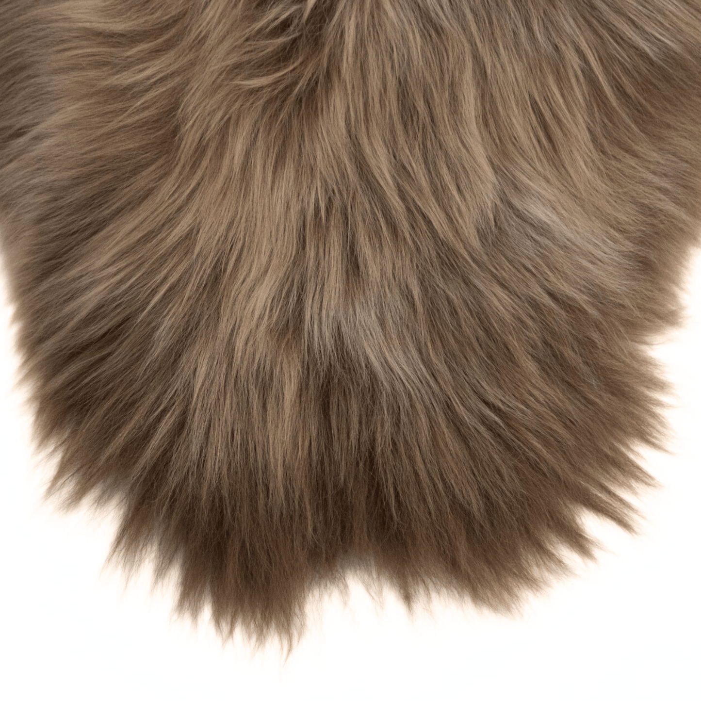 Shorn Caramel Brown Long Hair Sheepskin Throw