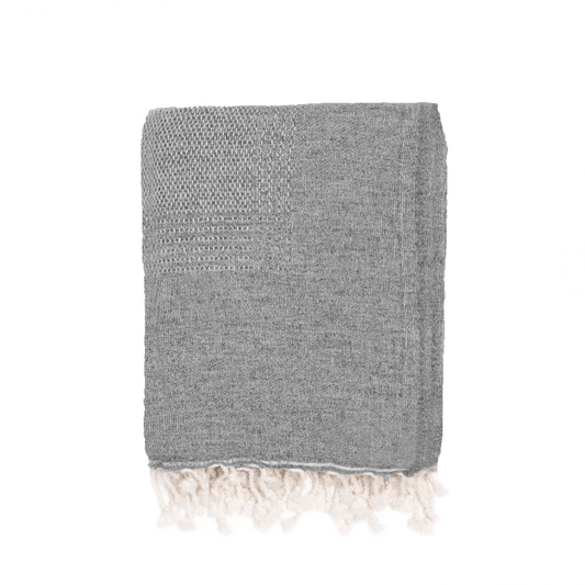 Shoreline Ash Wool Blend Throw - LndmarkClub USA