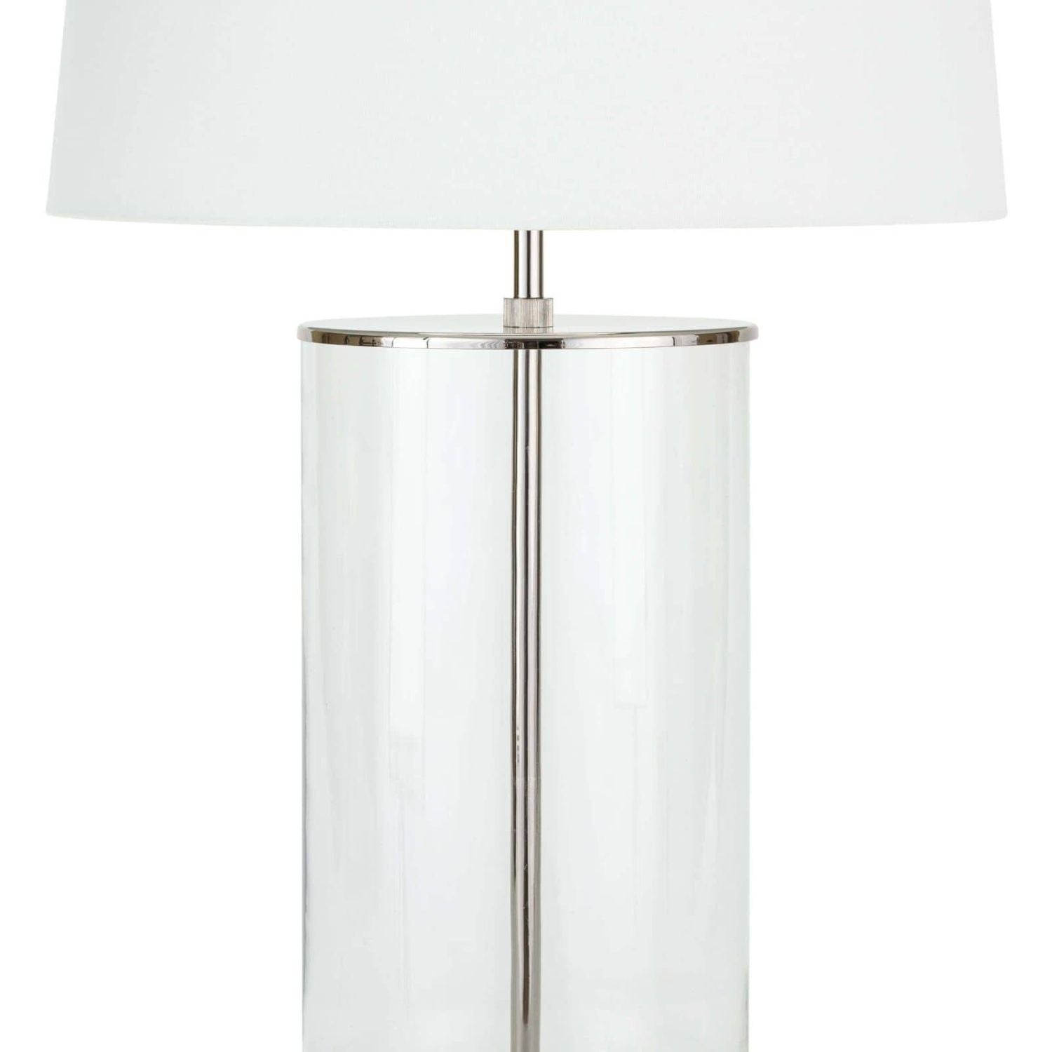 Coastal Living Magelian Glass Table Lamp - Polished Nickel - LndmarkClub USA