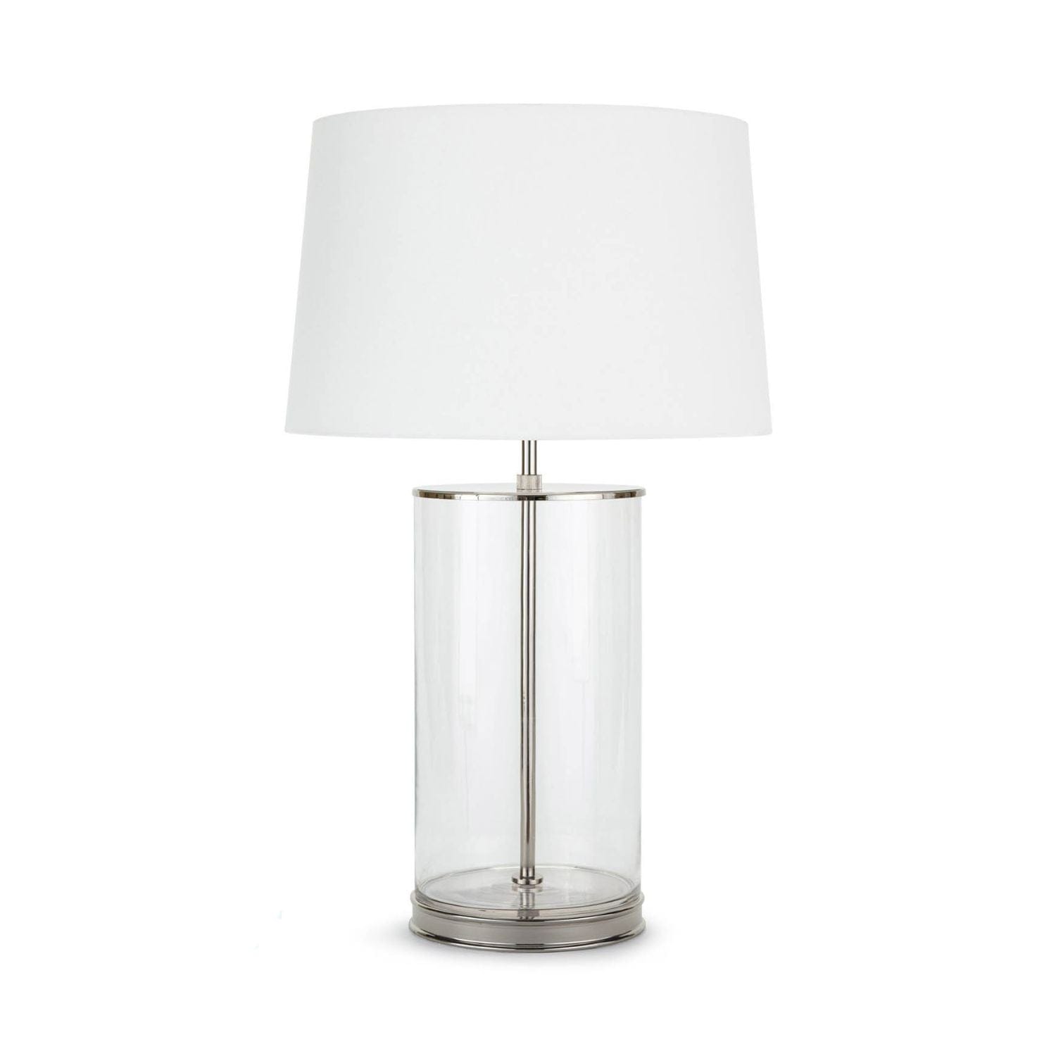 Coastal Living Magelian Glass Table Lamp - Polished Nickel - LndmarkClub USA