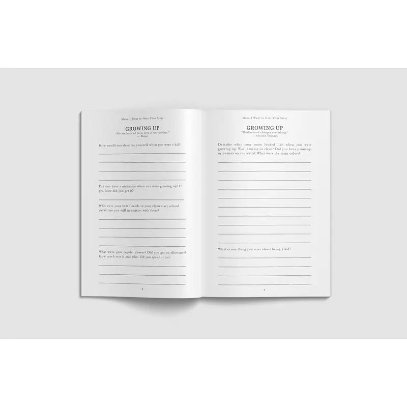Mom I want to hear your story - Journal