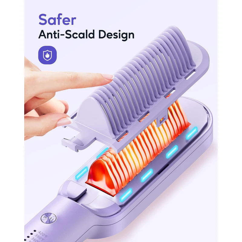 Kids-Safe Ceramic Ioninizing Hair Straightening Brush